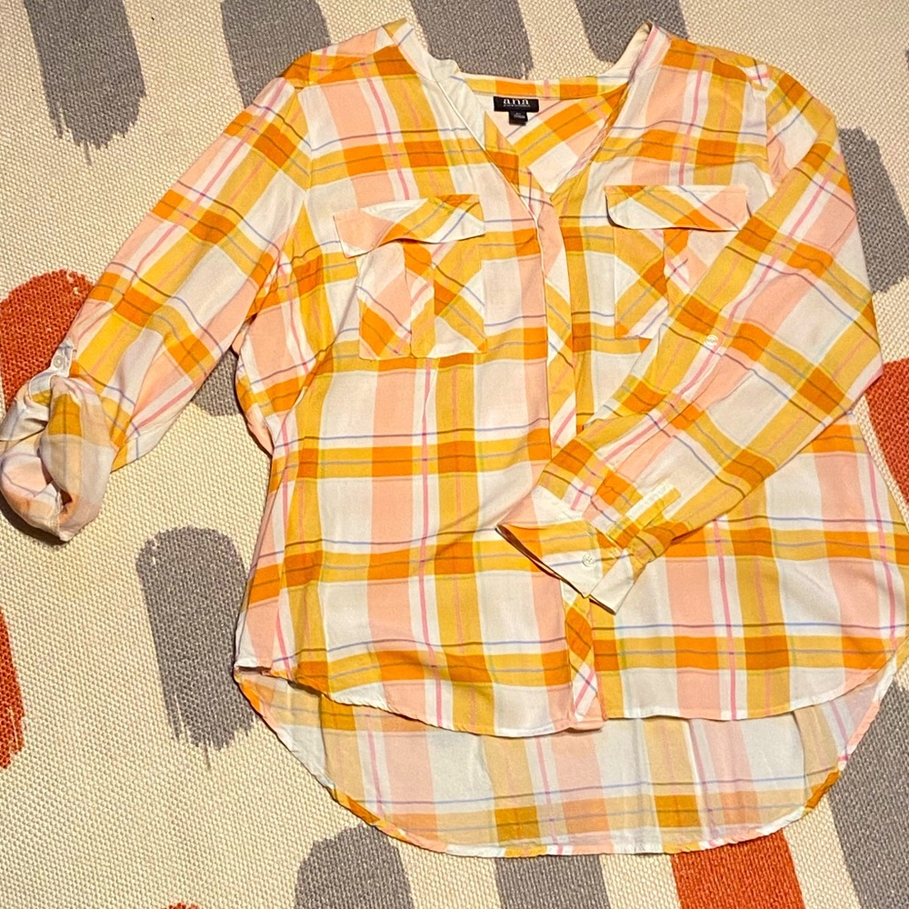 ‼️Closet closing 1/14‼️ ANA Plaid button up